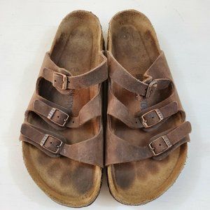 Birkenstock Florida Three Strap Brown Sandals